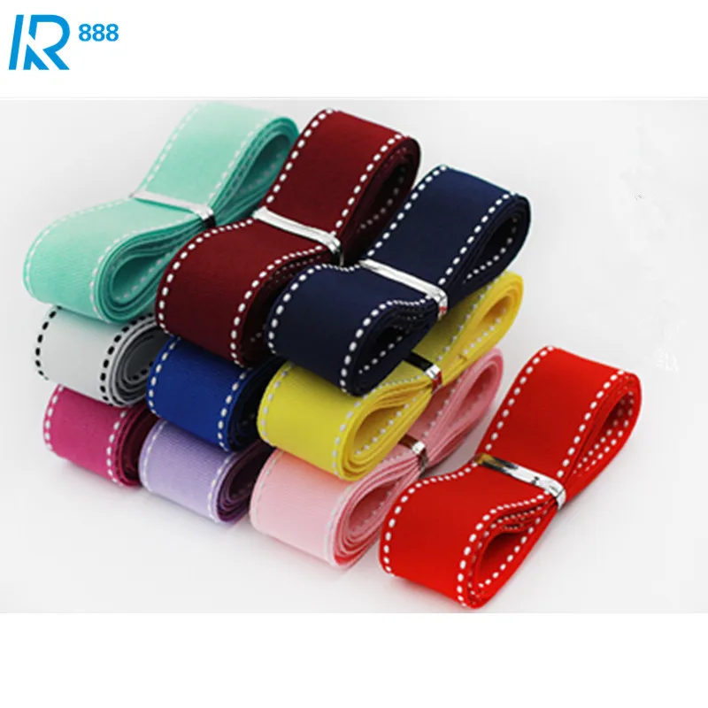 Kewgarden 1 &quot25 мм белая точка сторона Grosgrain лента вручную изготовленная DIY брошь