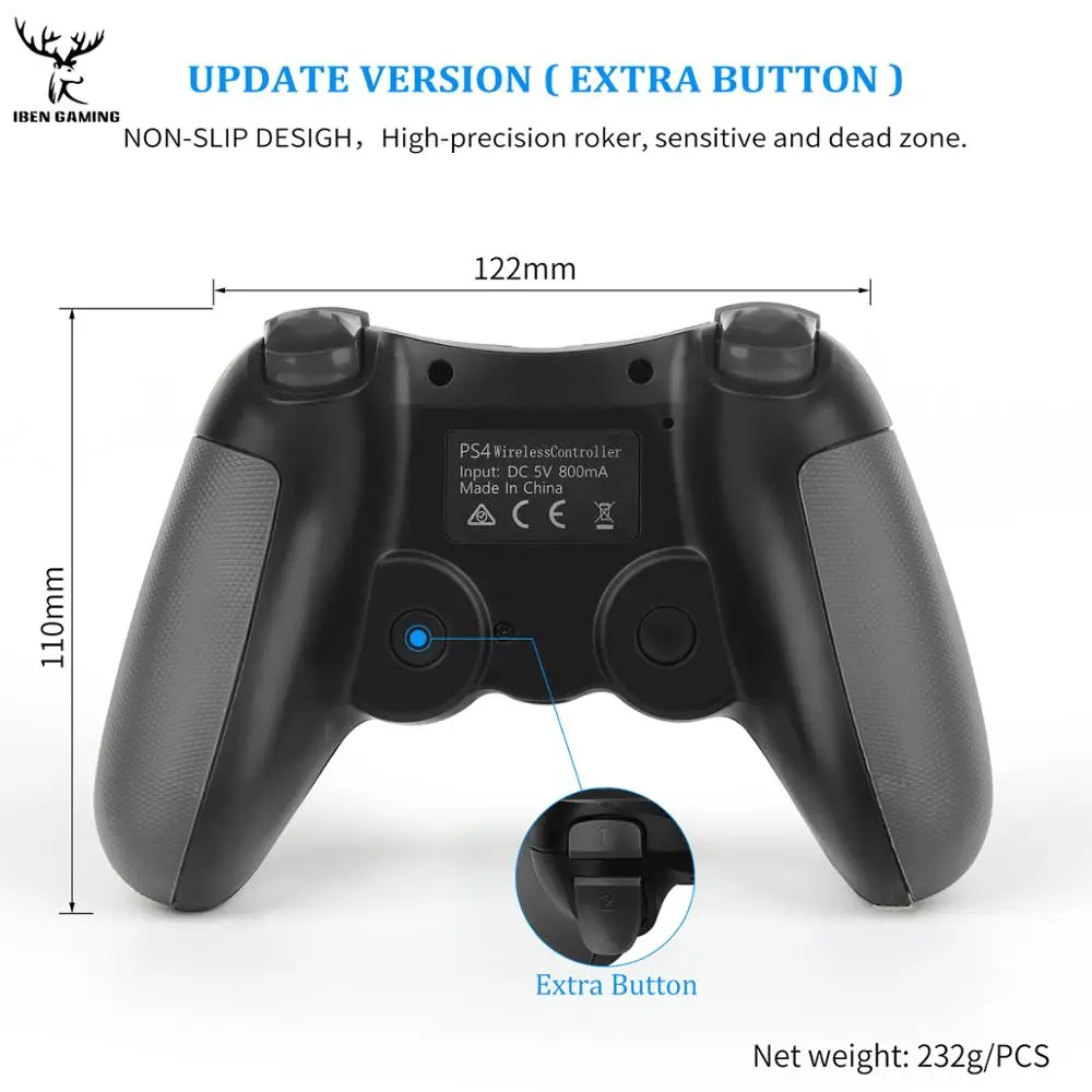 IBen Bluetooth Беспроводной игровой контроллеры геймпады для PS4 Play Station 4 беспроводной