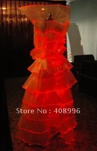 Оптическое волокно светящийся формальный наряд для вечеринки/2012 королевские
