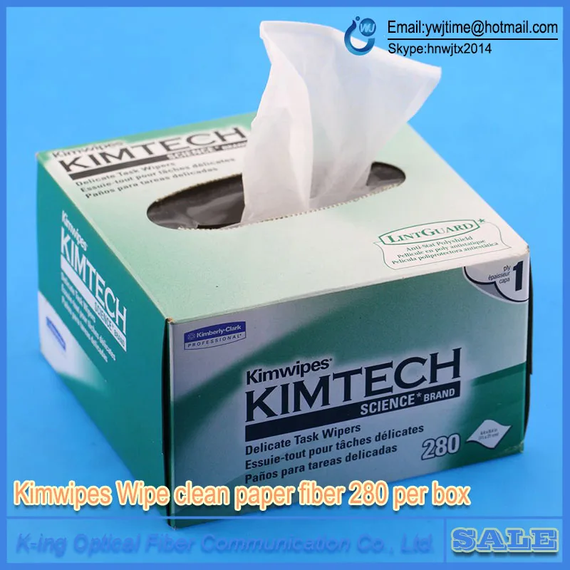 Бумажные салфетки Kimwipes/влажные бумага для очистки оптоволокна беспыльная