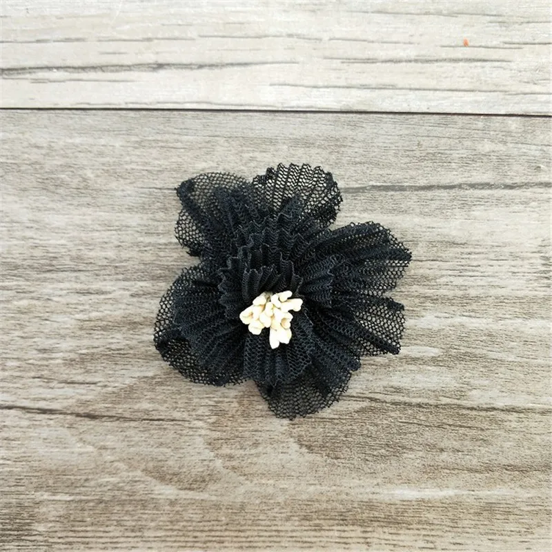 

8pcs/lot Lace Flower Bow Hair Accessories For Girls Handmade Hairpins Solid Flower Metal Customized Hair Clips For Children