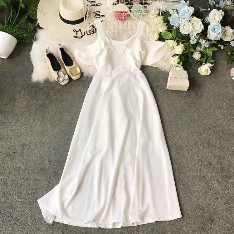 Женское платье с бантом ALPHALMODA открытыми плечами из морской волны до середины