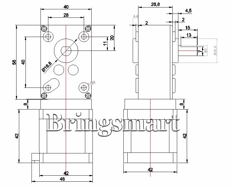 Stepping Gear ed Motors Bringsmart 12 В постоянного тока 24 червь шаговый редукционный мотор