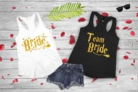glitter gold sparkle bride and team bride tanks tops wedding bridesmaind t shirts bachelorette bridal hen party favors gifts