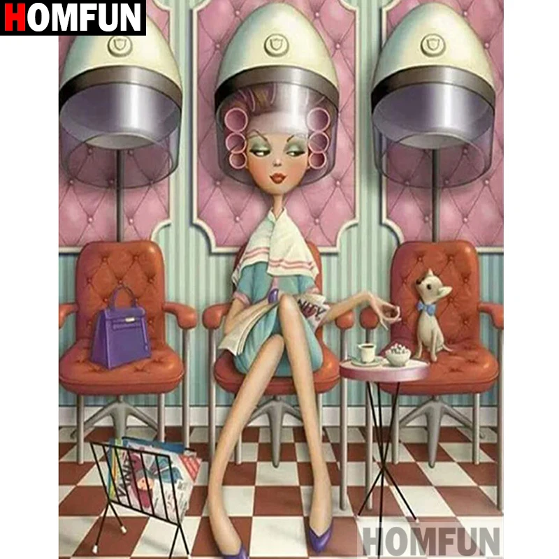 HOMFUN полный квадратный/круглый дрель 5D DIY алмазная живопись дюймовый мультяжный с