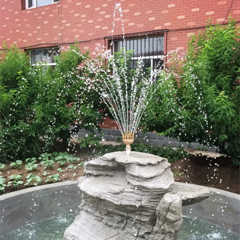 Высококачественные трехслойные форсунки для фонтана 1 дюйм 5 дюйма латунная