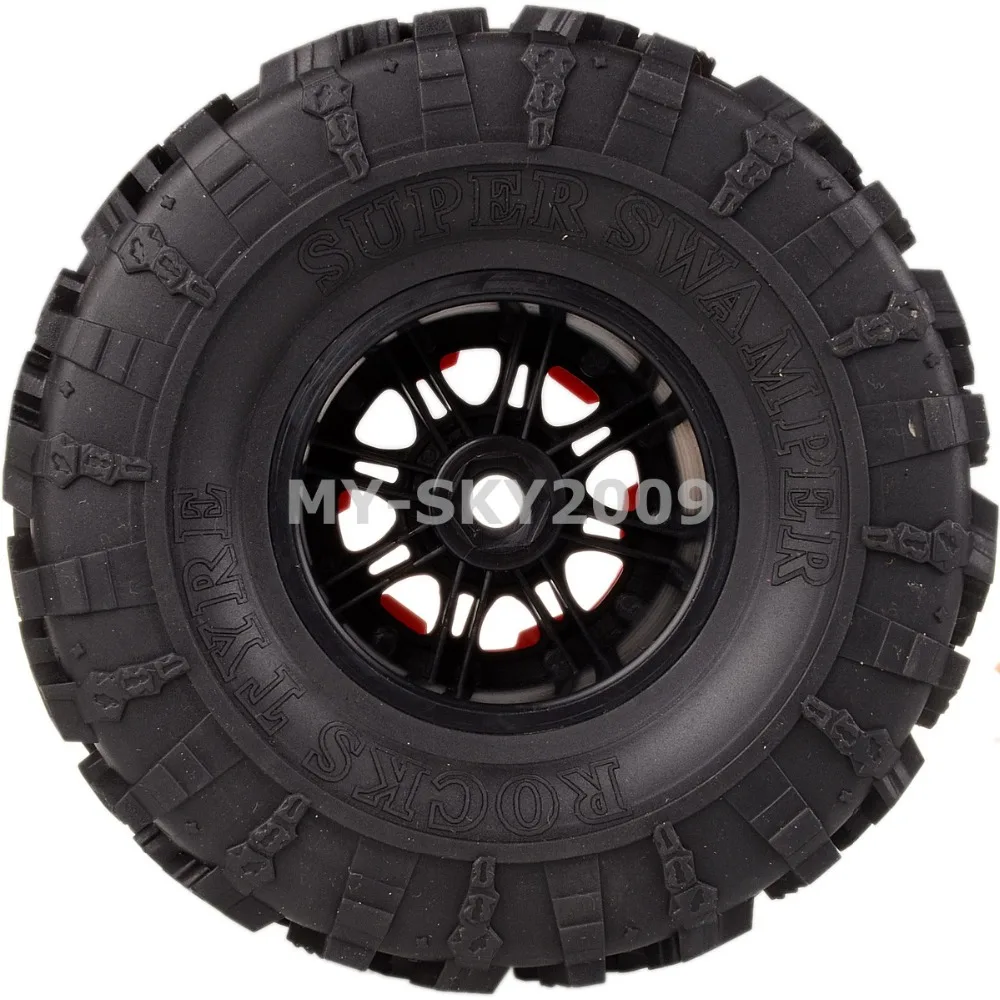

4pcs 2.2" Wheel Rim BEAD LOCK Super Swamper Rocks Tyres For RC 1/10 RC Buggy Crawler Truck Racing
