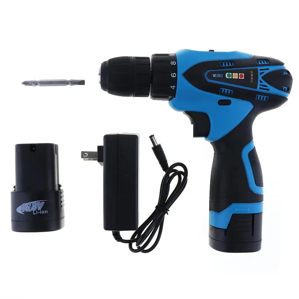 

VOTO AC 100 - 240V Cordless 16.8V Electric Screwdriver with Two-speed Adjustment Button for Punching / Handling Screws