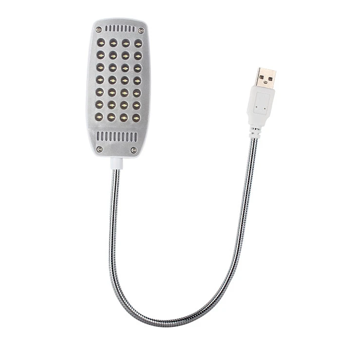 28 светодиодов настольная лампа Гибкая 5 в ПК компьютер USB светодиодные лампы для