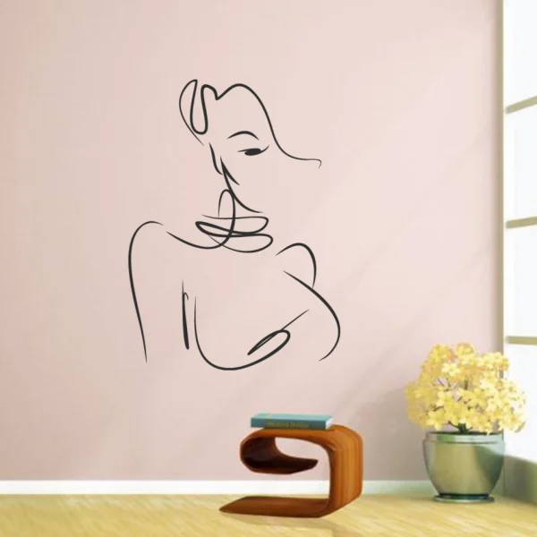 Сексуальная абстрактная линия художественная красота девушка иллюстрации