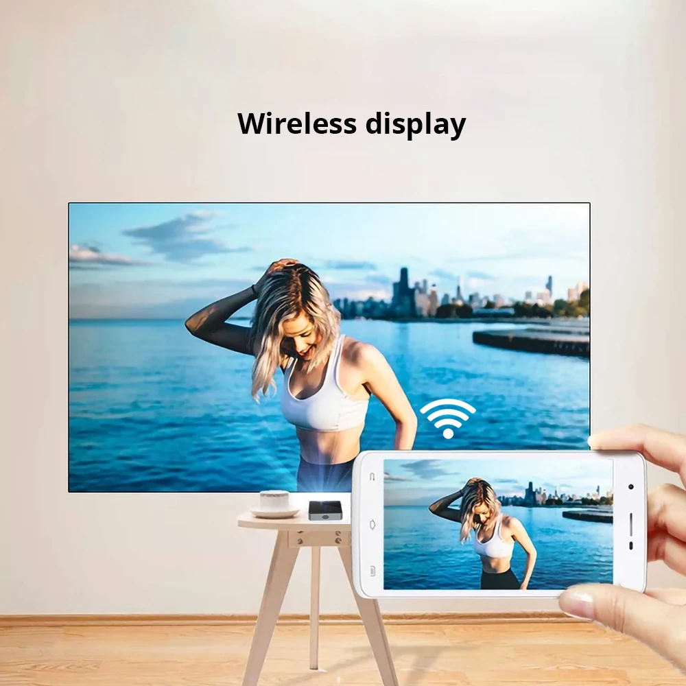 Мини-проектор BYINTEK P9 карманный светодиодный DLP-проектор на Android 7 1 Wi-Fi 1080P 3D
