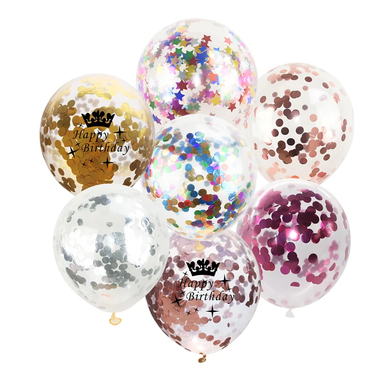 

12inch Confetti Balloons Rose Gold Ballons For Balloons Wedding Decorations Birthday Baby Shower Party Balloon ballon Supplies