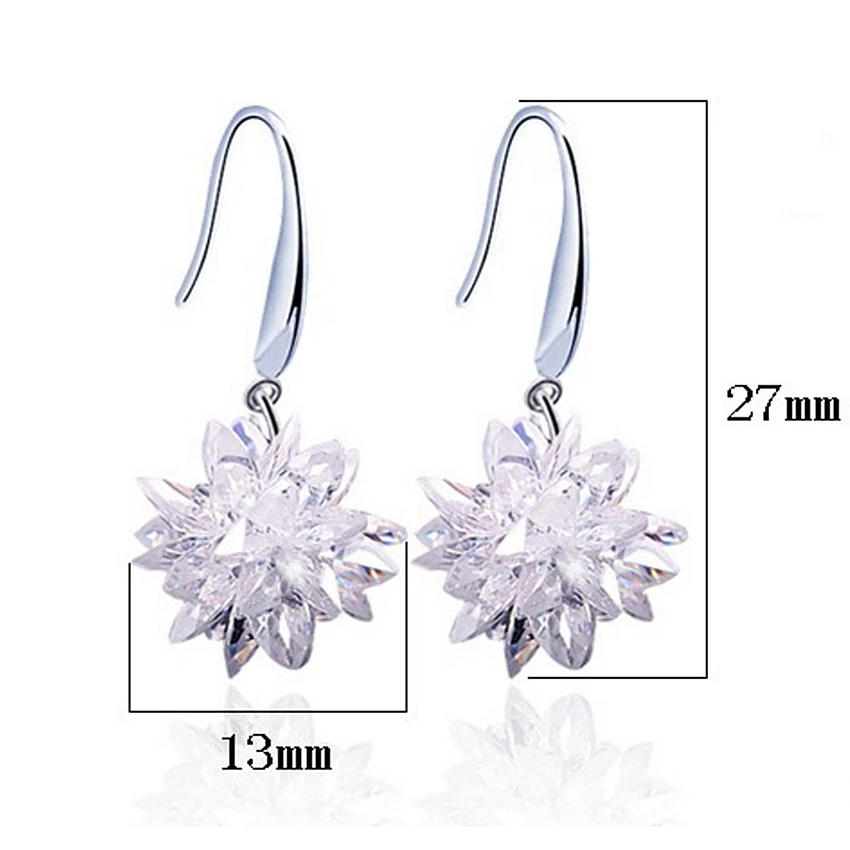 Женские серьги из серебра 925 пробы с камнями|crystal earrings|fashion crystal earringsearrings fashion |