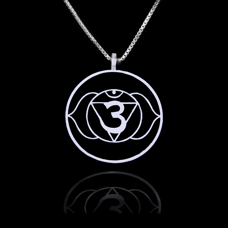 

6th Chakra pendantSilver plated necklaces & pendants lot for women Fashion Jewelery Drop shipping The New Year's gift