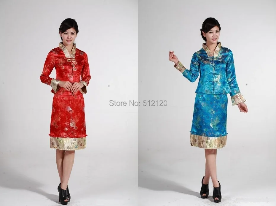 Шанхай история Новое поступление китайский новогодний костюм красные вечерние