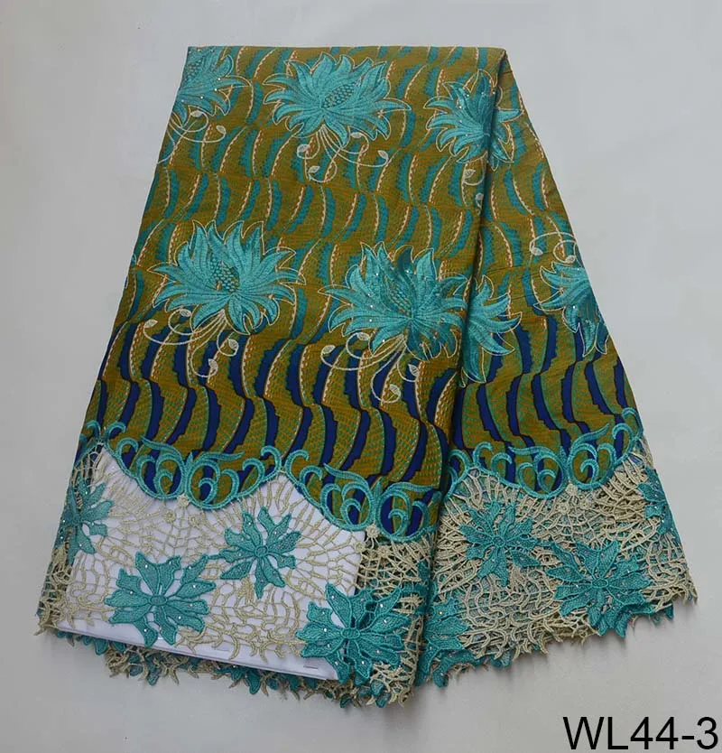 WL44 Five Floral Design Pink Nigeria Royal Blue Peacock Green High Quality Chemical Beaded ghana ankara African waxed cord | Дом и сад