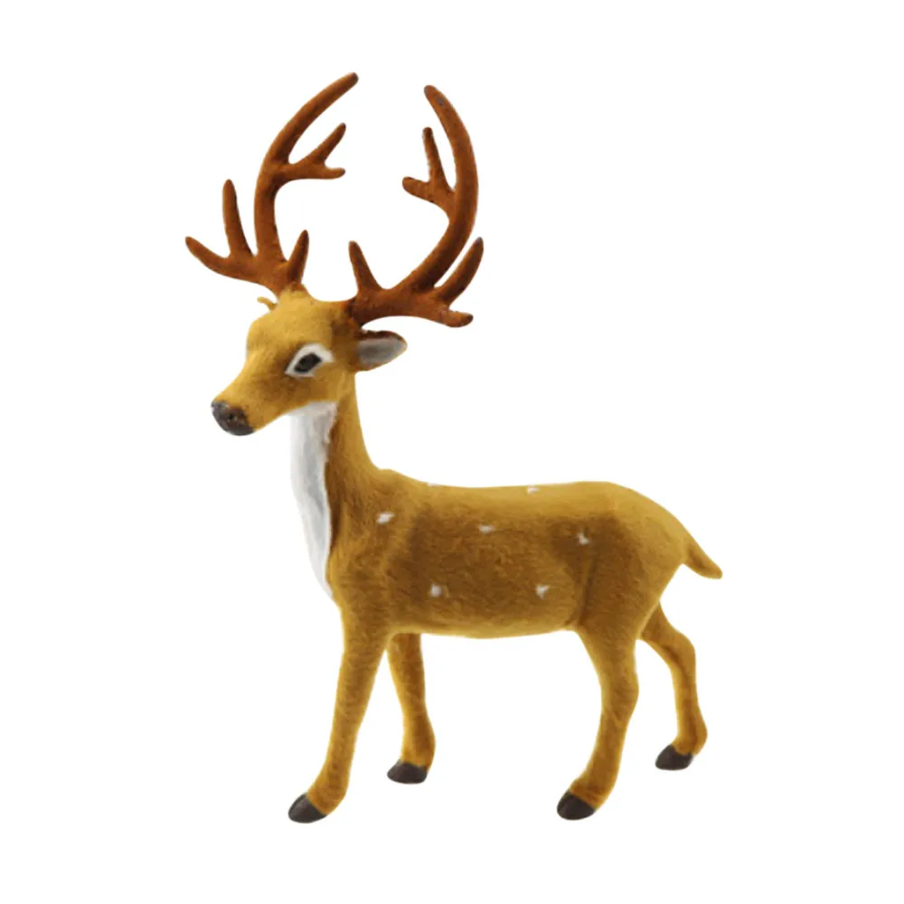 FS5 Creative Christmas Deer Scene Arrangement Props Elk Plush Simulation sep11 | Дом и сад