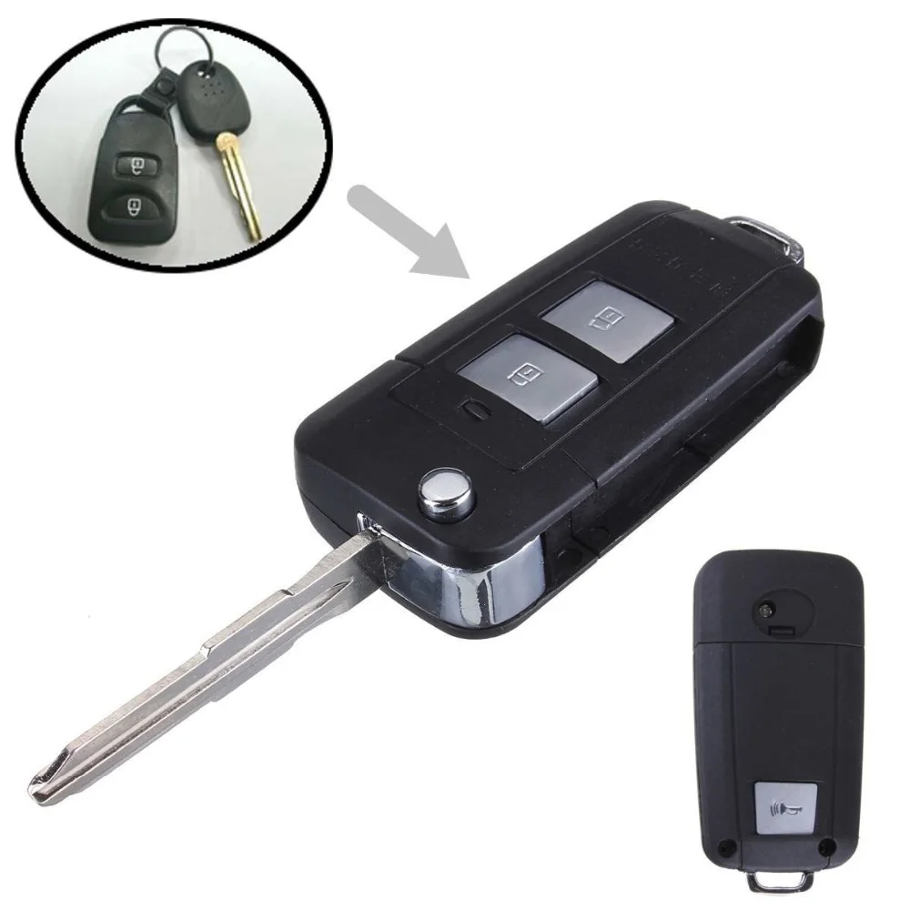 Keyecu складной пульт дистанционного ключа чехол Fob 2 + 1 кнопка для hyundai Tucson ix35 2005-2013 |