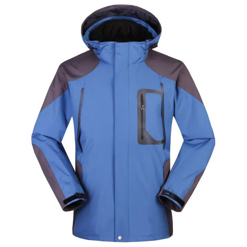 Флисовая Куртка Для мужчин зима 3 в 1 ветрозащитный Термальность открытый