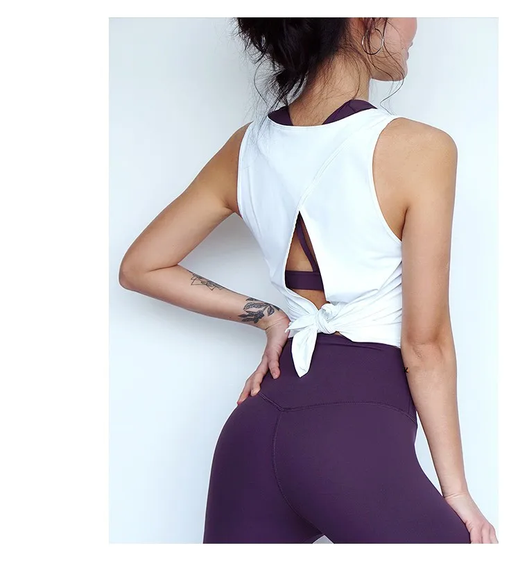 CretKoav Тренажерный зал Спорт для женщин майка для бега Топы Sexy Back бинты фитнес удобный жилет быстрое высыхание майка футболки для