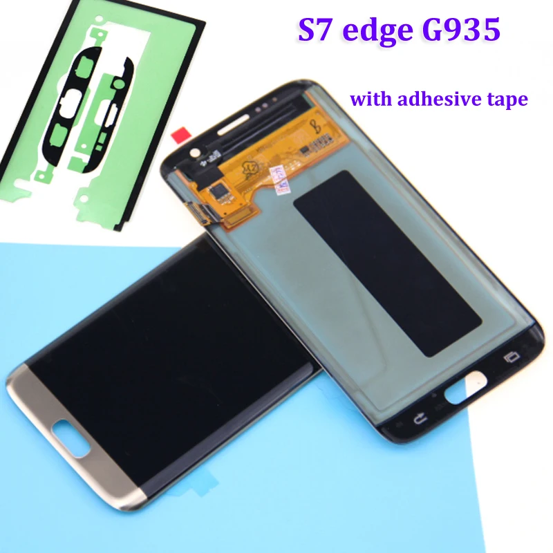 Супер Amoled lcd сенсорный экран дигитайзер в сборе для Samsung Galaxy S7 edge g935 g935f g935fd дисплей