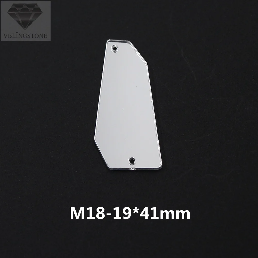 M18 20-50 шт. Необычные прозрачные зеркальные Пришивные Акриловые Блестящие стразы 30 форм с плоской задней частью пришивные камни для платьев, аксессуары для одежды - Цвет: M18