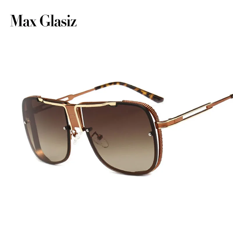 Max Glasiz Новое поступление очки в стиле пилота мужские стимпанк солнцезащитные
