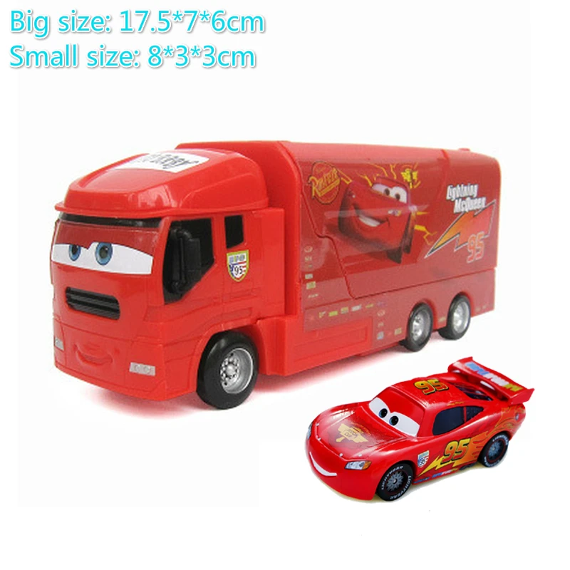 Disney Pixar Cars 2 3 Jackson Storm Truck Mack Uncle Toys Lightning McQueen 1:55 литой модельный автомобиль игрушка детский подарок на день рождения - Цвет: 95 Truck with car