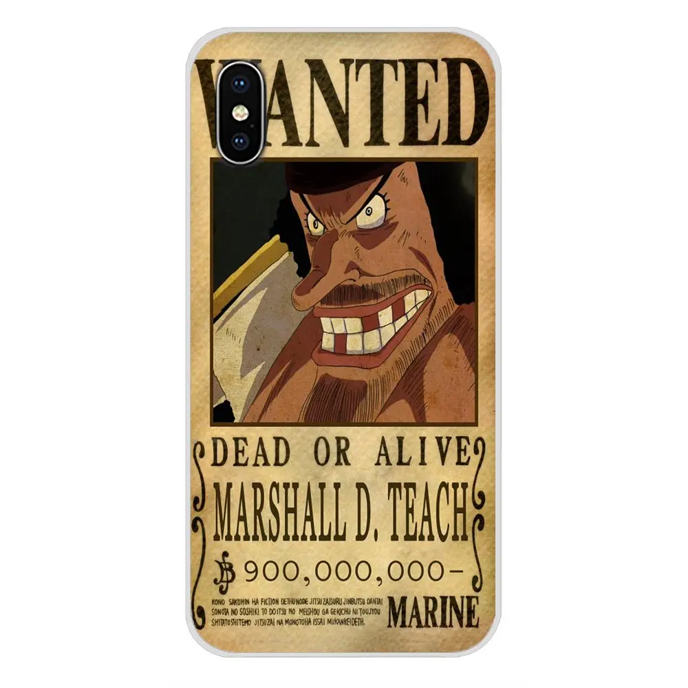 Чехлы для телефонов Xiaomi Mi4 Mi5 Mi5S Mi6 Mi A1 A2 5X 6X 8 9 Lite SE Pro Max Mix 2 3 2S anime One Piece Marshall D Teach |