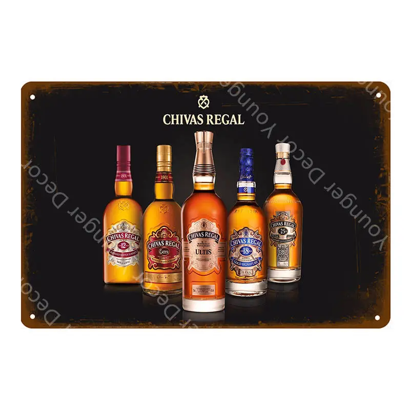 Винтажный пивной плакат Chivas Regal металлические жестяные вывески классические напитки виски декоративная табличка Настенная Наклейка для паба бара клуба домашний декор