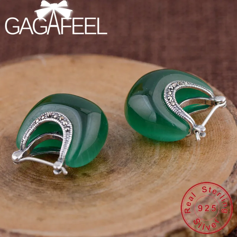 

Серьги женские из серебра 100% пробы, в форме полумесяца, с опалом