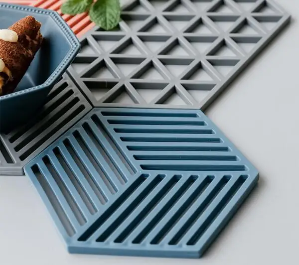 1 шт. скандинавский шик силиконовая чашка для горки шестигранные коврики коврик с