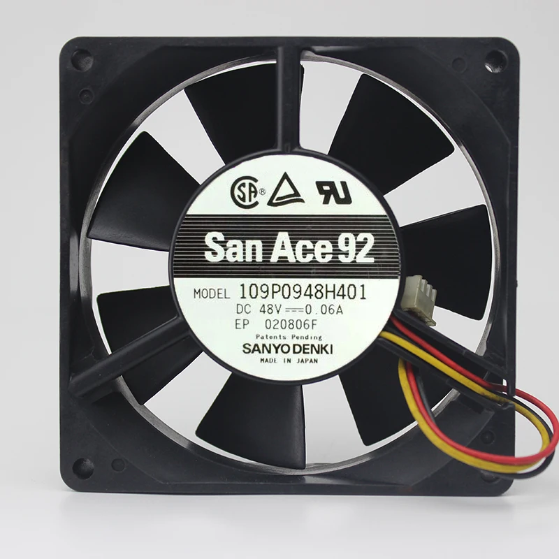 109P0948H401 48 В 0,06a 9 см трехпроводный охлаждающий вентилятор