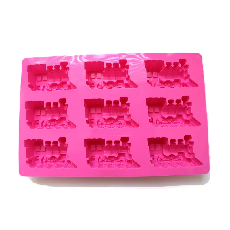 9 полость силиконовая форма для мыла поезда шоколадные конфеты формы пирожных