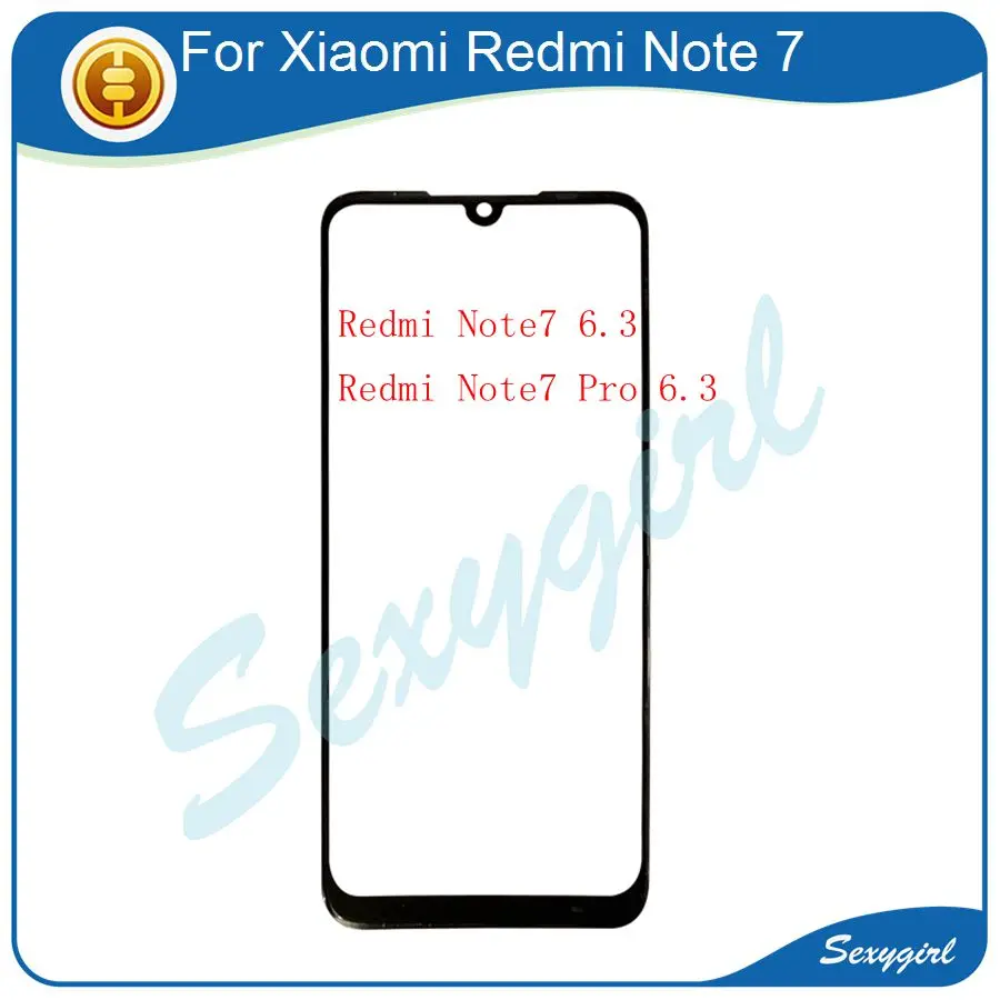 Для Xiaomi Redmi Note 7 передний экран внешняя стеклянная сенсорная крышка панель