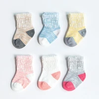 baby socks toddler non slip anti skid plate grip socks 3 pairs kids boys girls cute colorful novelty fashion cotton crew socks