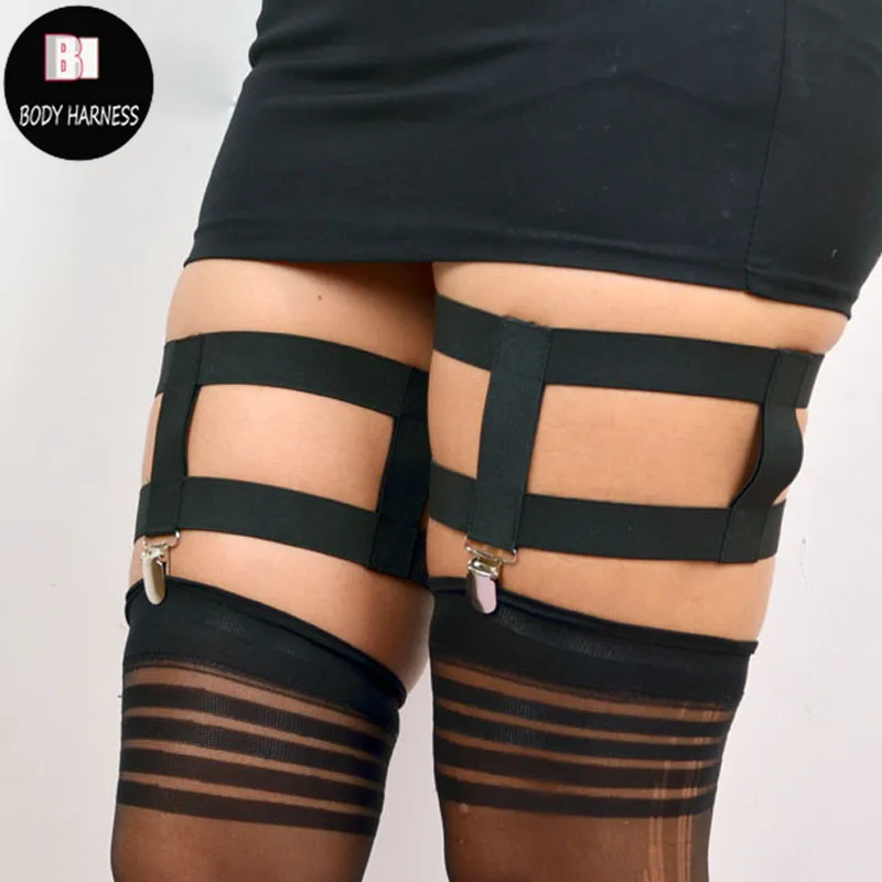 Сексуальные облегающие ремни подтяжки подвязки для ног фетиш одежда чулок Harajuku