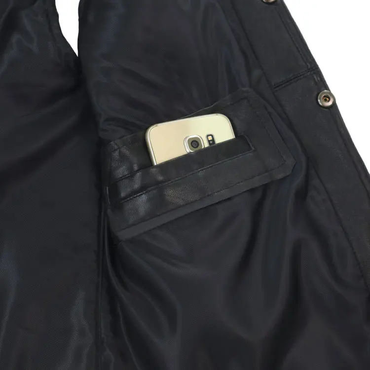 Жилет мужской из натуральной овечьей кожи меховой жилет с 5 карманами