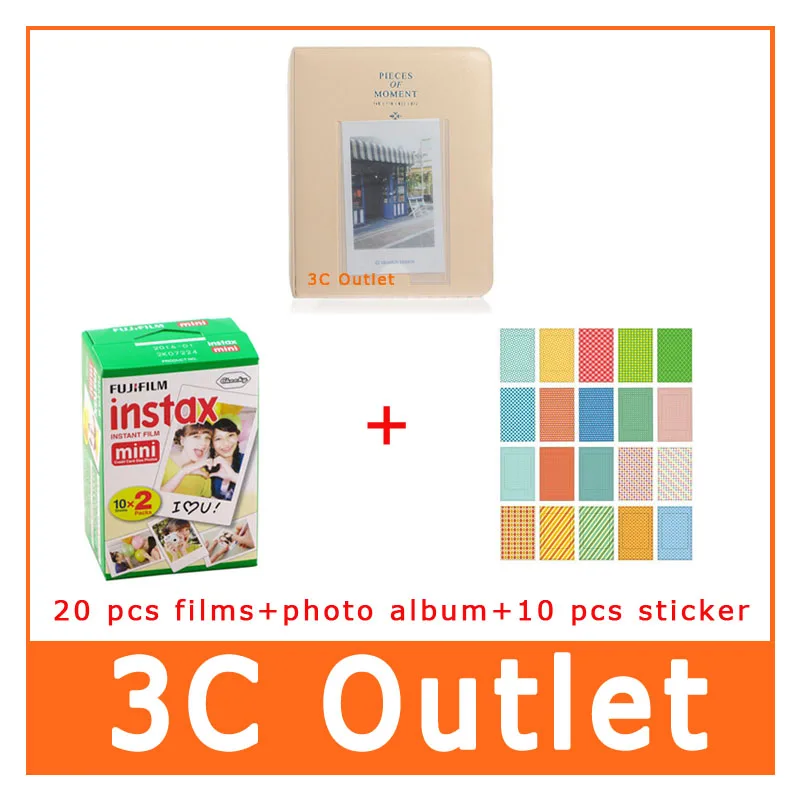 Фотобумага Fujifilm Instax Mini 8 для Fuji 50s 7s 90 25 Share SP 1 мгновенная камера + фотоальбом 10