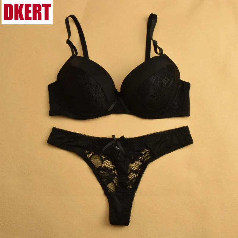 Комплект женского кружевного нижнего белья с чашками пуш ап 75 95 bra set women bra setbrief set
