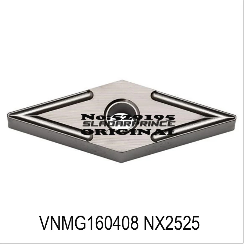 Оригинальный 10 шт. VNMG160404 VNMG160408 NX2525 твердосплавная вставка VNMG 160404 160408 токарный