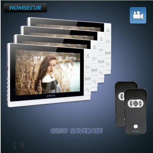 HOMSECUR 9 &quotHands free видео дверной телефон домофон система + ИК ночного видения 2C4M|door