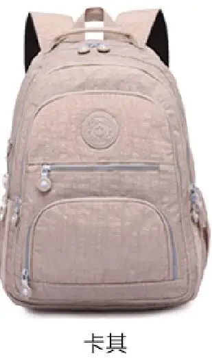 khaki TEGAOTE, женский рюкзак для девочек-подростков, нейлоновые рюкзаки, Mochila Feminina, женский рюкзак для путешествий, школьный ранец, женская сумка - Цвет: khaki