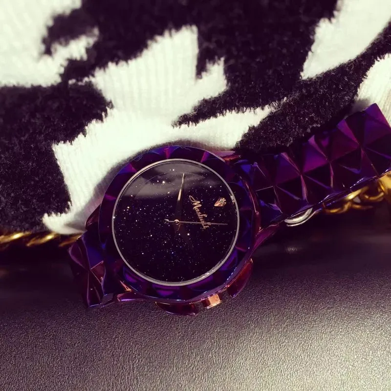 Высококачественные Брендовые женские часы со стразами с блестящим платьем