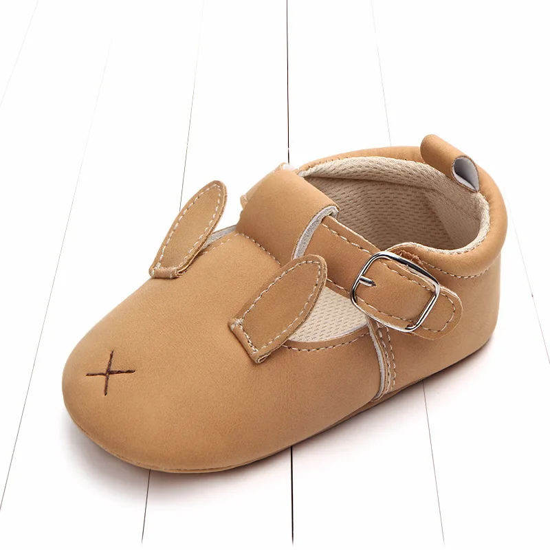 Light yellow rabbit Милая детская обувь для девочек; мягкие мокасины; весенние кроссовки с рисунком кота для маленьких девочек; обувь для новорожденных мальчиков; обувь для малышей - Цвет: Light yellow rabbit