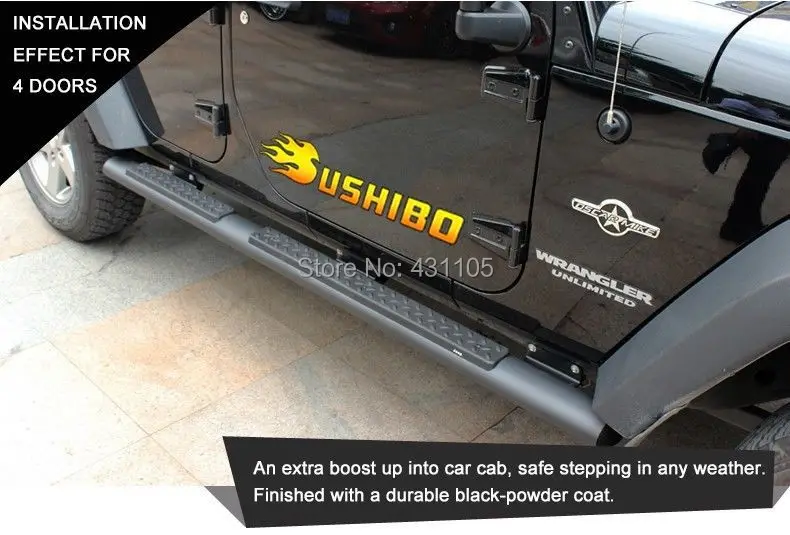 Неограниченная дверь из нержавеющей стали для JEEP Wrangler 4 2008 2009 2010 2011 2012 2013 2014 2016 2017