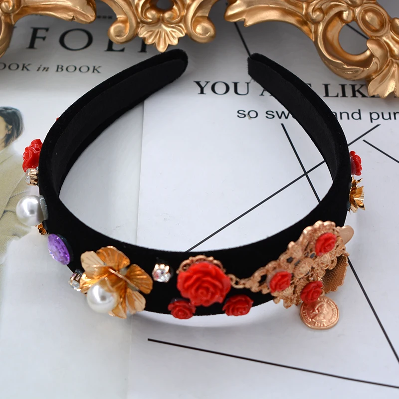 Модная большая брендовая Роскошная заколка для волос в стиле барокко с широким