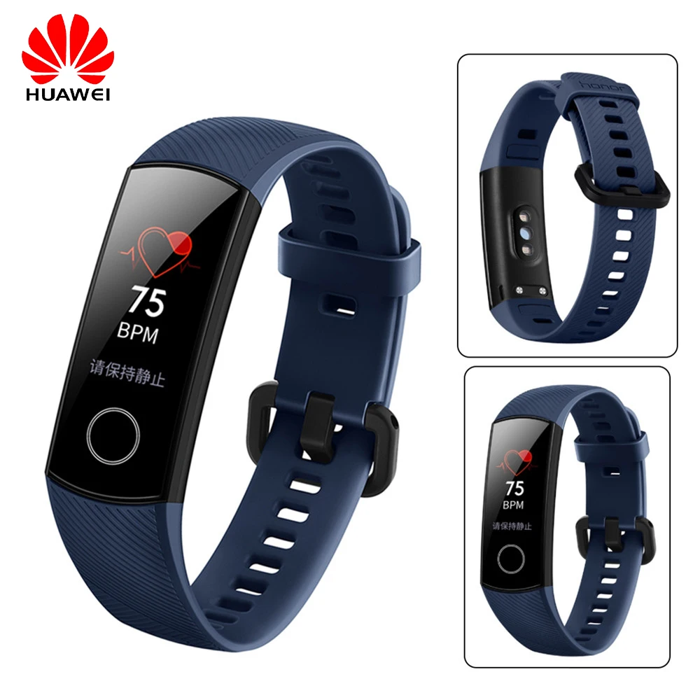 Смарт-браслет huawe Honor Band 4, цветной сенсорный экран Amoled 0,95 дюйма, для плавания, для обнаружения пульса и сна