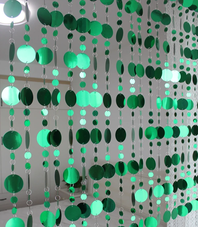 Занавески с блестками зеленые для детского сада | Дом и сад