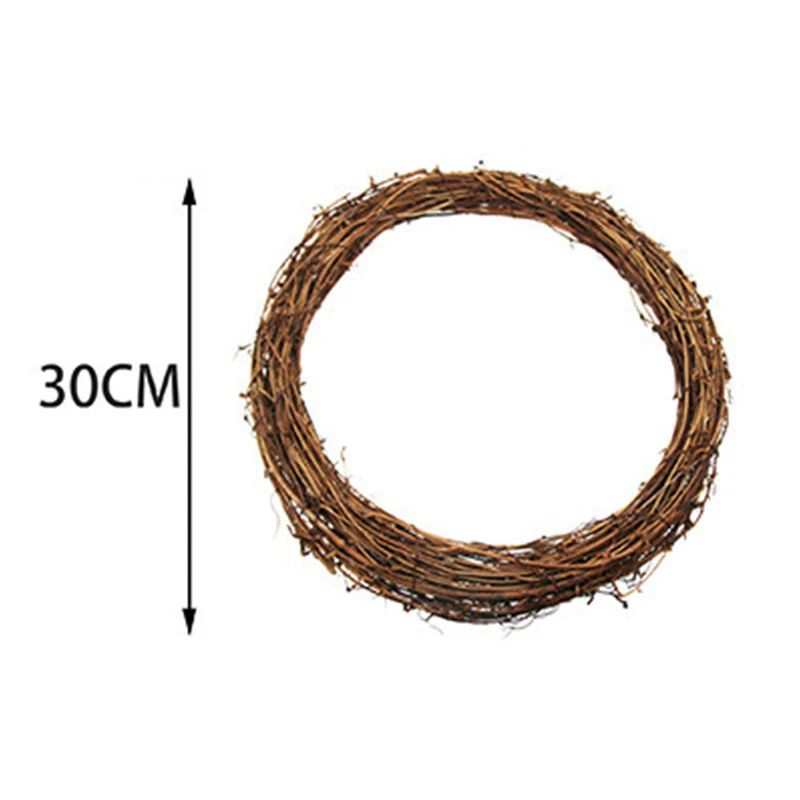 30cm Рождественский фасадный Декор натуральные сухие ветки ротанга венок DIY ВЕНОК-гирлянда Новогоднее украшение Рождественский домашний натальный кулон венок рождество новогодний новогодние венки новогодние украшения - Цвет: 30cm